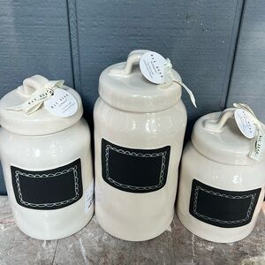 Rae Dunn take note canister sets
